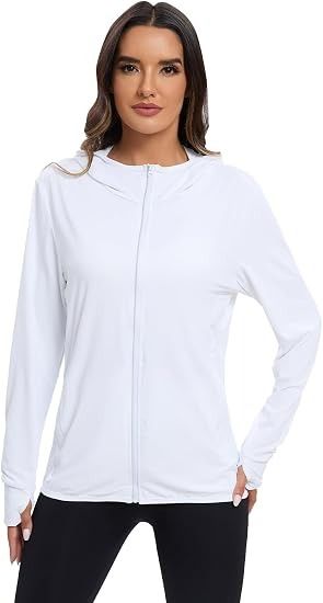 White Zip-Up Hoodie Jacket image 1