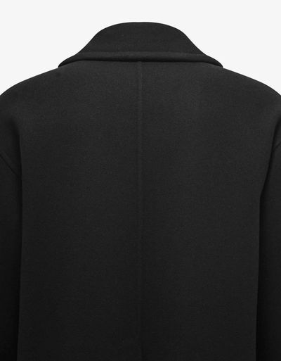Valentino Black Double-Breasted Wool Pea Coat 2