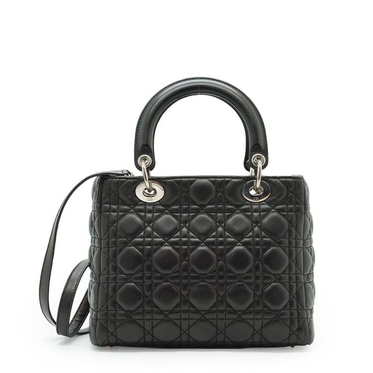 Dior Leather Handbag Lady Dior image 6