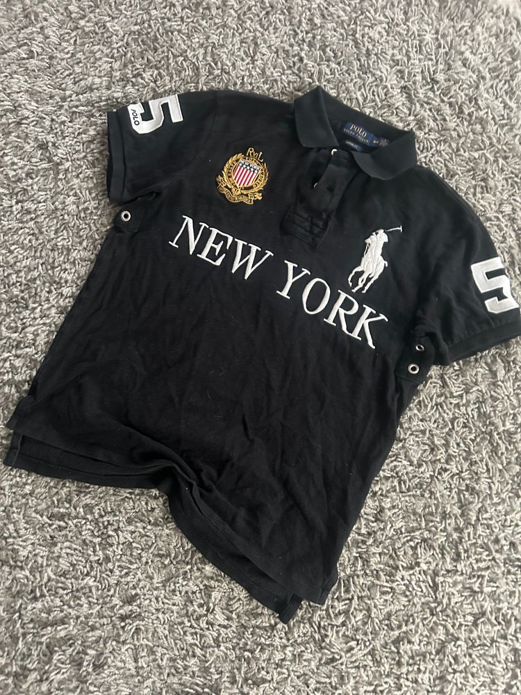 Polo Black Polo Shirt With New York Text product image