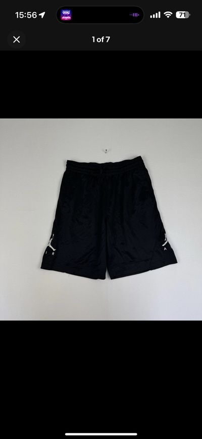 Air Jordan Black Basketball Shorts Large Drawstring Vintage Nike 21" Long