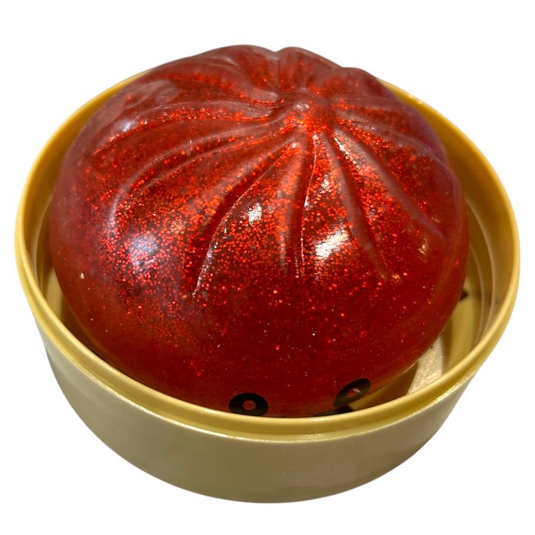 Squishy Dumplings Dim Sum Toy - Red Sparkle