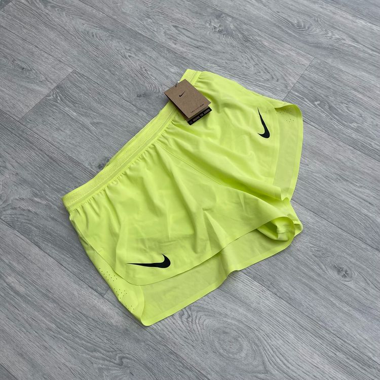 Nike Dri Fit ADV Aeroswift 2” Brief Lined Training Run Shorts Lemon [FN3349-736]