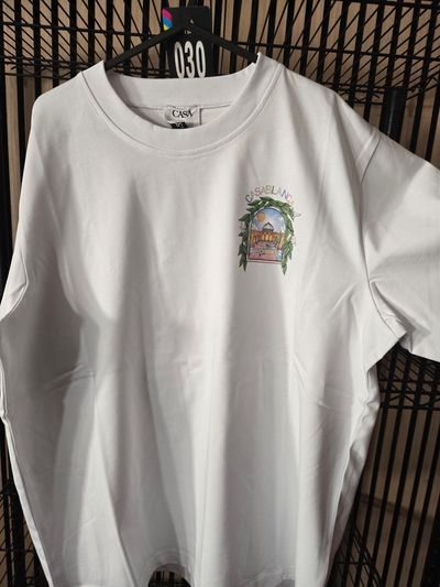 B132 Casablanca Arch De Tennis White Tee Brand New