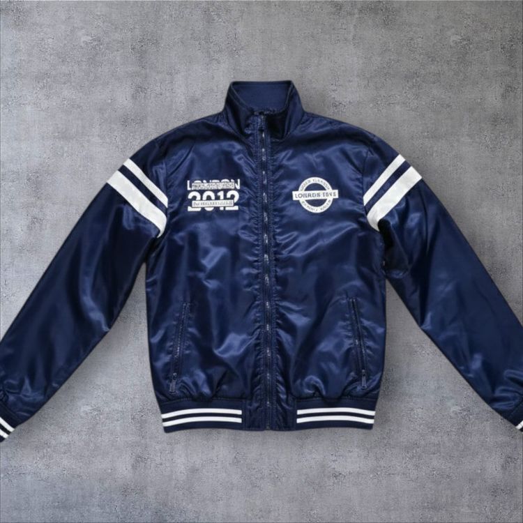 Other Navy Blue Zip-Up Jacket With White Stripes product image
