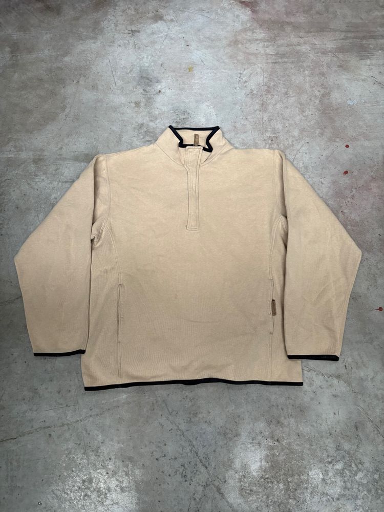 Champion Beige Quarter-Zip Fleece Pullover