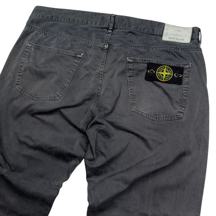 S/S 15 Stone Island RE-T Regular Tapered Cotton Trousers - Charcoal Grey image 4