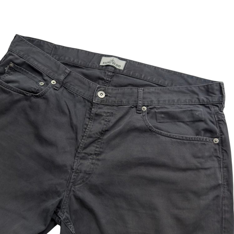 S/S 15 Stone Island RE-T Regular Tapered Cotton Trousers - Charcoal Grey image 6