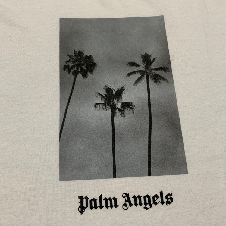 Palm Angels Small Boulevard Palm Tree White Tee imagen 5
