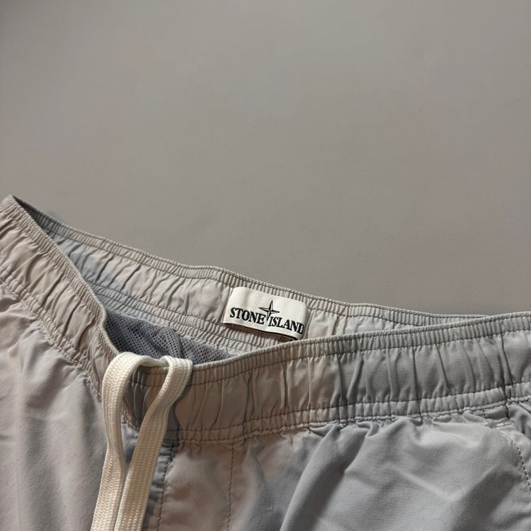 Stone Island Light Blue Cotton Swim Shorts - Medium imagen 4