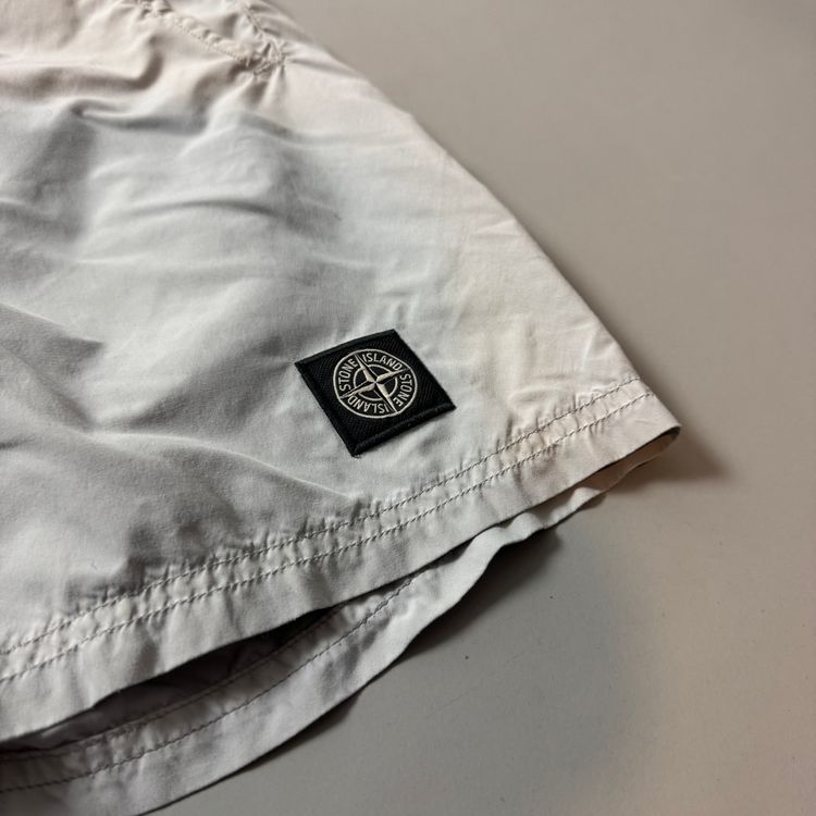 Stone Island Light Blue Cotton Swim Shorts - Medium imagen 5