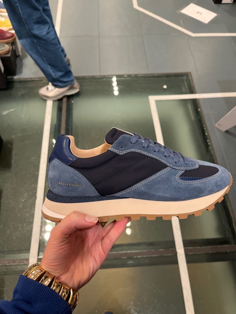 B6 blu cuir et nylon