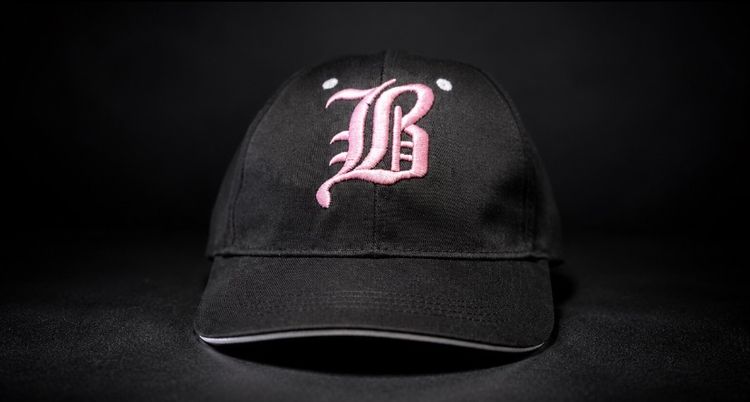 The Mountain Black Baseball Cap With Pink Embroidery product image