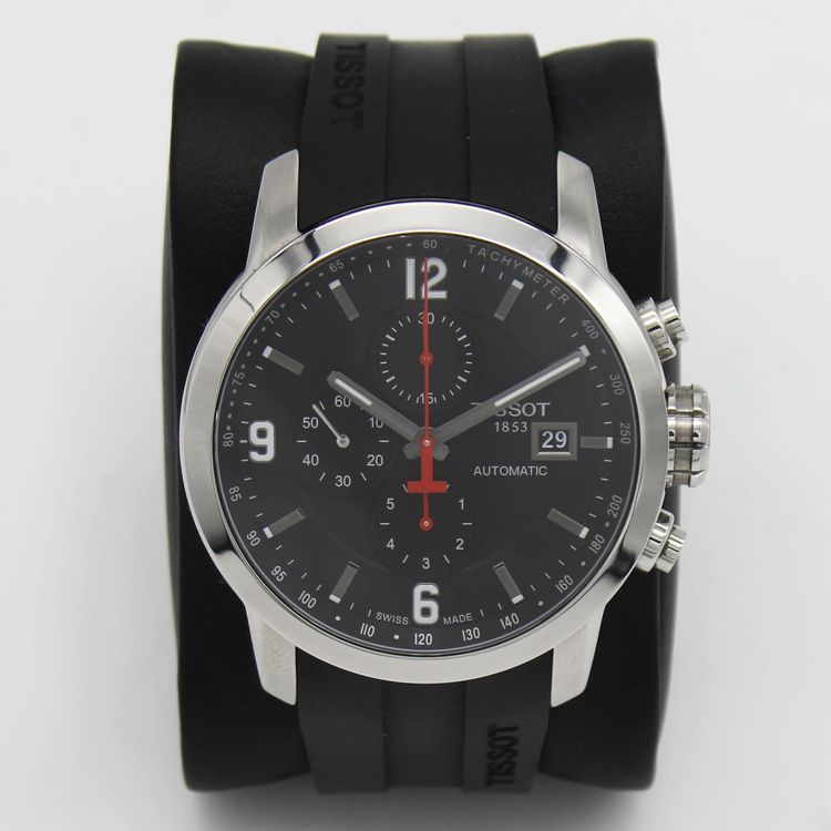 Tissot Men's Tissot PRC 200 Chronograph Black Dial Pre-owned T055.427.17.057.00 product image