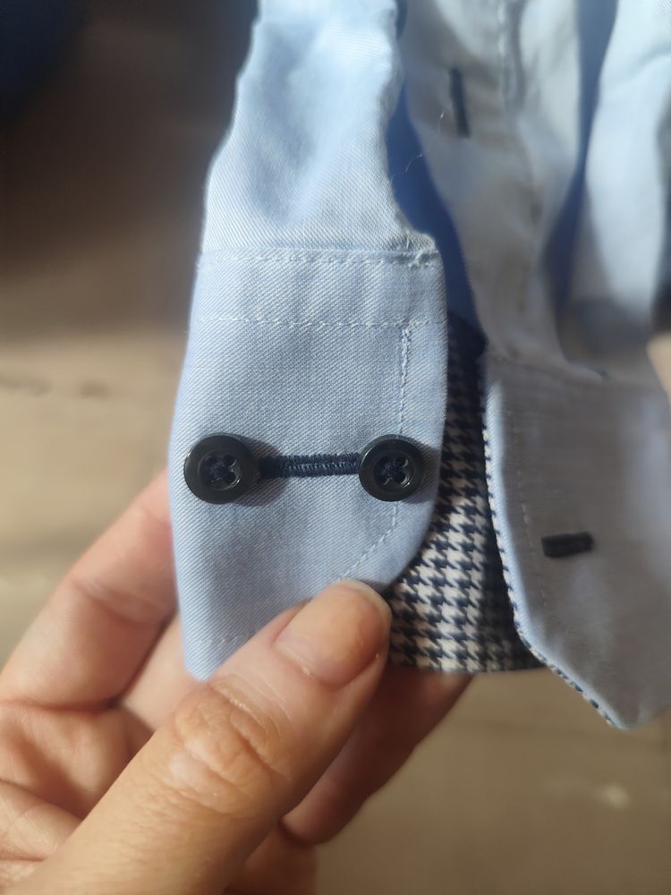 Seven Seas Men'S Light Blue Shirt obraz 4