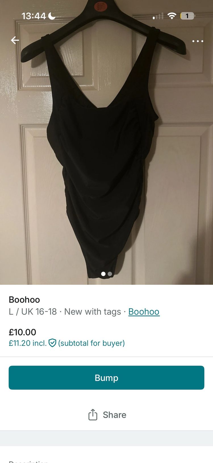 Boohoo Boohoo Black Sleeveless Bodysuit product image