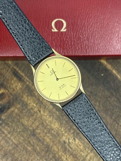 Vintage Omega De Ville Quartz Gold Tone Dress Watch – Champagne Dial – Swiss Made