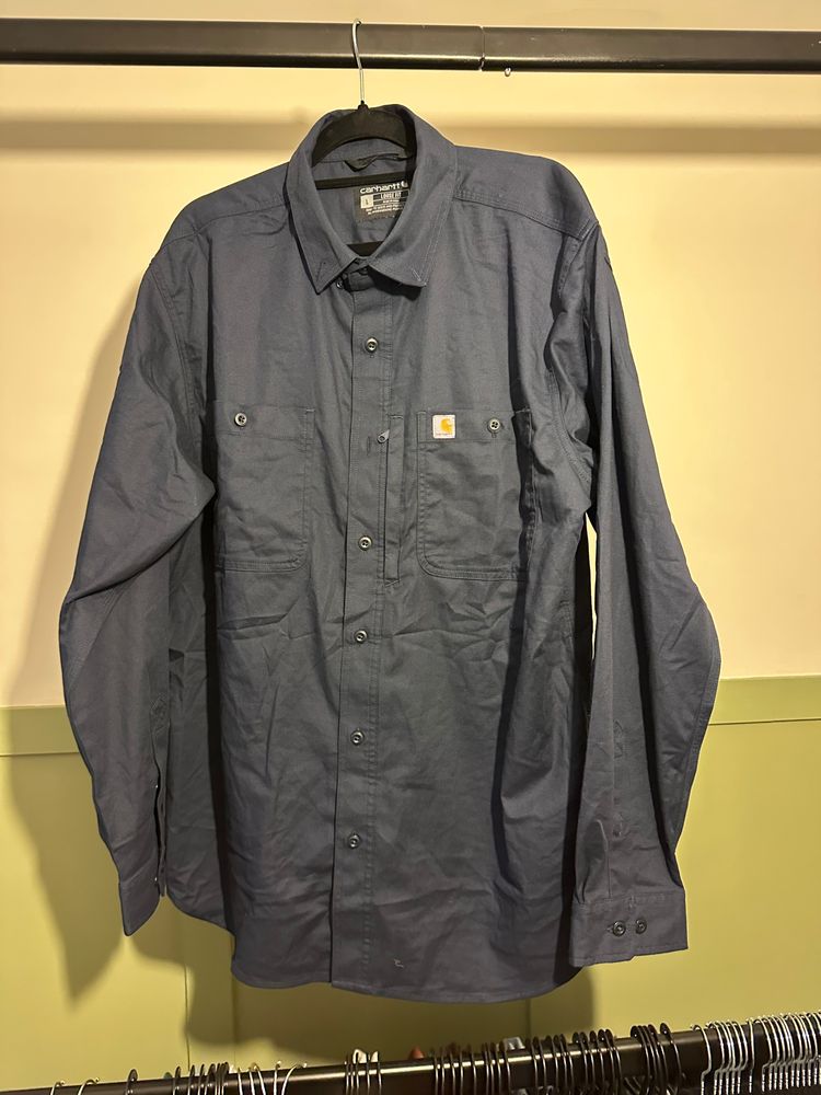 Carhartt Navy Long Sleeve Work Shirt.