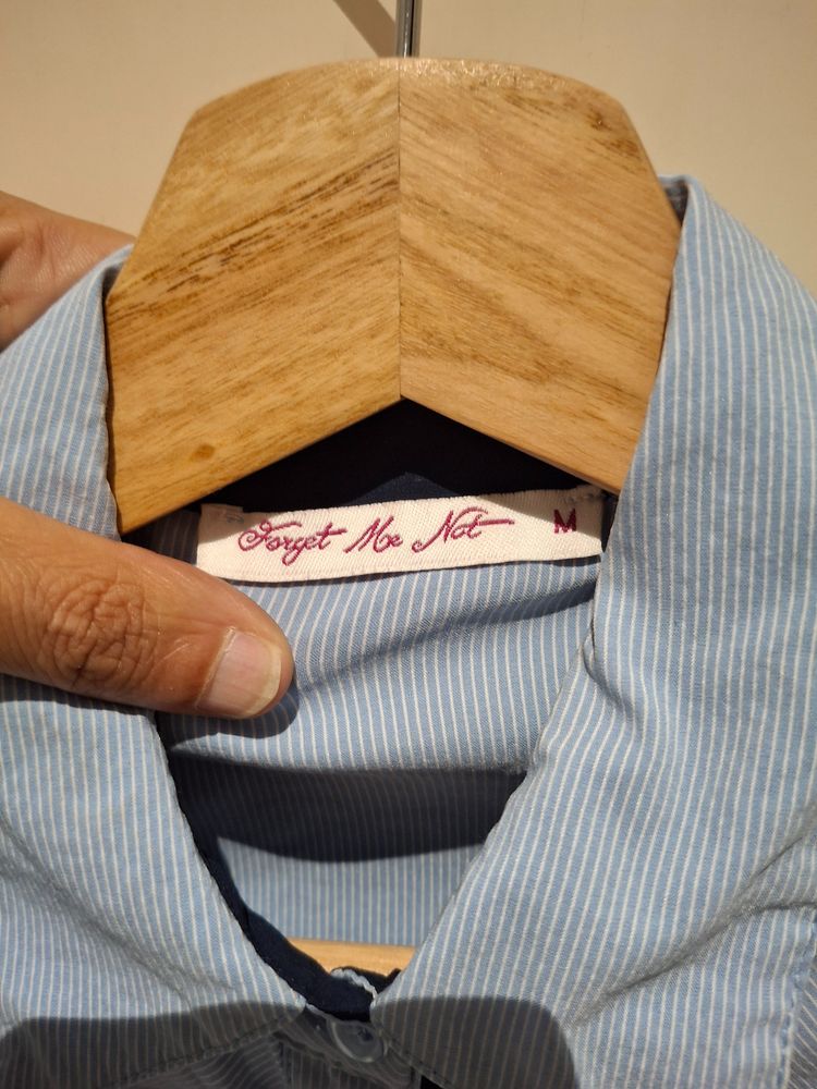 Forget Me Not Ruched Light Blue Shirt 3