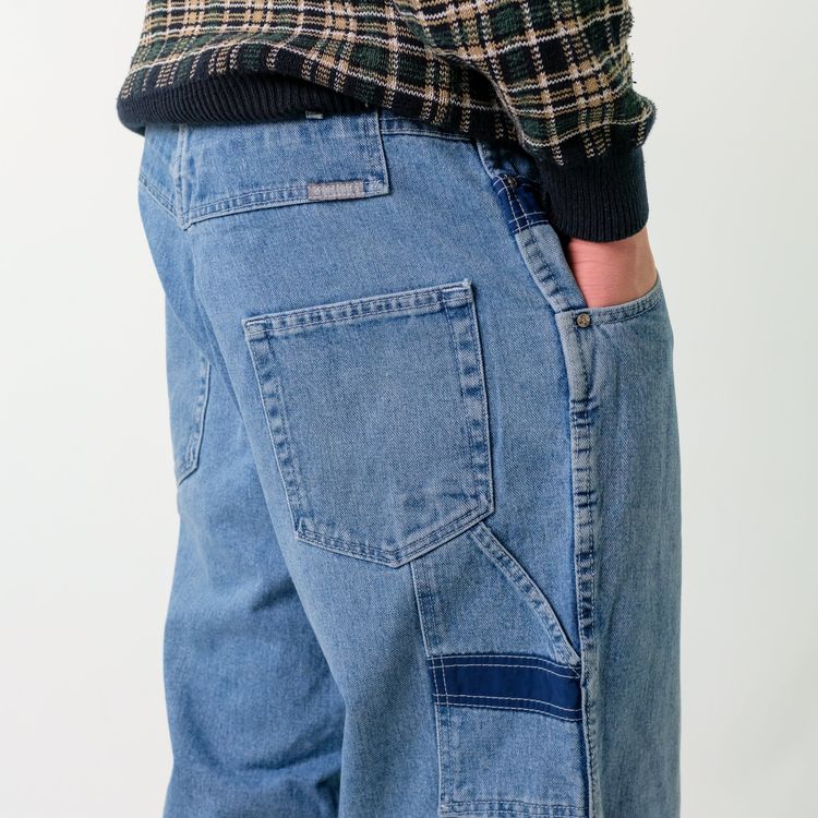 Blue y2ks Hard Ware Denim Carpenter Baggy Jeans Pants (38x30) image 3