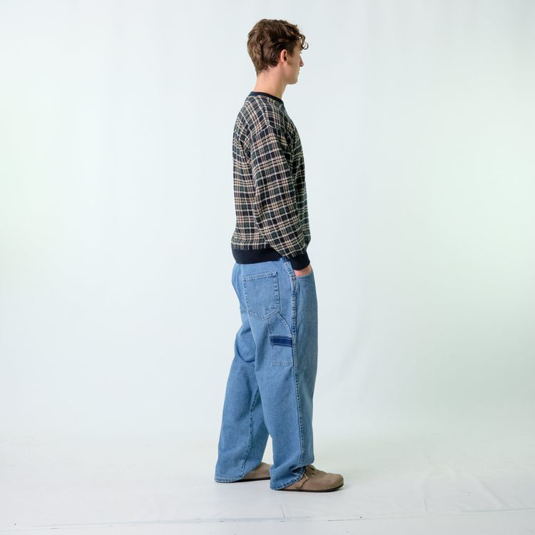 Blue y2ks Hard Ware Denim Carpenter Baggy Jeans Pants (38x30) image 6