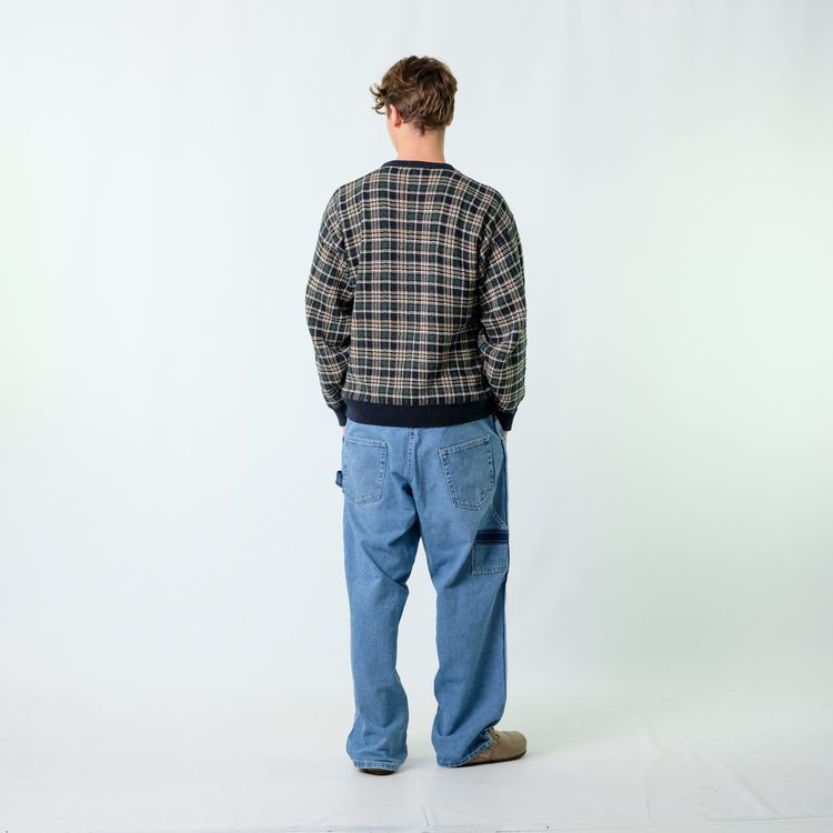 Blue y2ks Hard Ware Denim Carpenter Baggy Jeans Pants (38x30) image 8