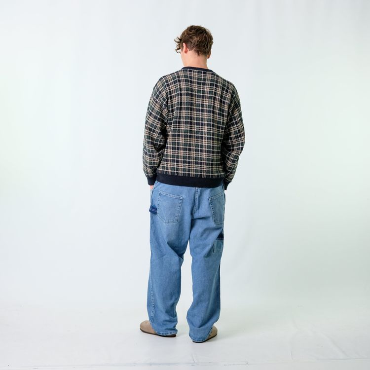 Blue y2ks Hard Ware Denim Carpenter Baggy Jeans Pants (38x30) image 2