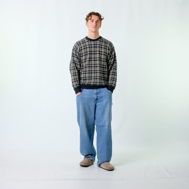 Blue y2ks Hard Ware Denim Carpenter Baggy Jeans Pants (38x30) image 9