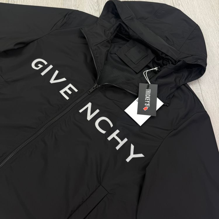Givenchy Men’s Black Zip-up Windbreaker Jacket - 44 (S/M) obraz 15
