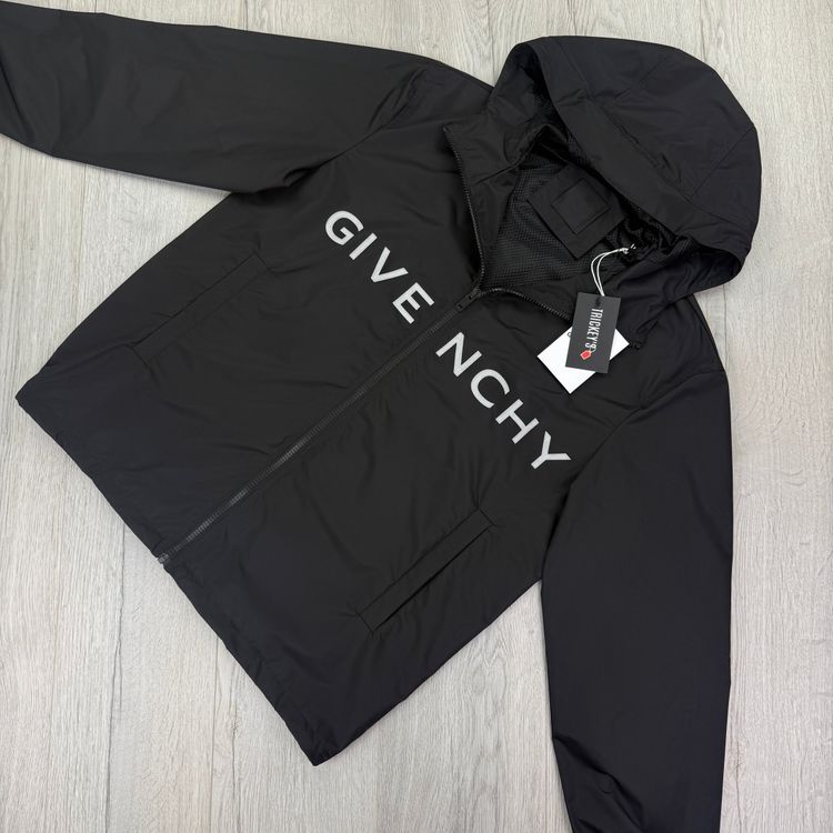 Givenchy Men’s Black Zip-up Windbreaker Jacket - 44 (S/M) obraz 3