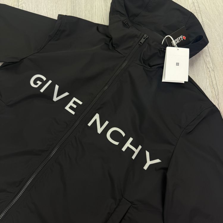 Givenchy Men’s Black Zip-up Windbreaker Jacket - 44 (S/M) obraz 11