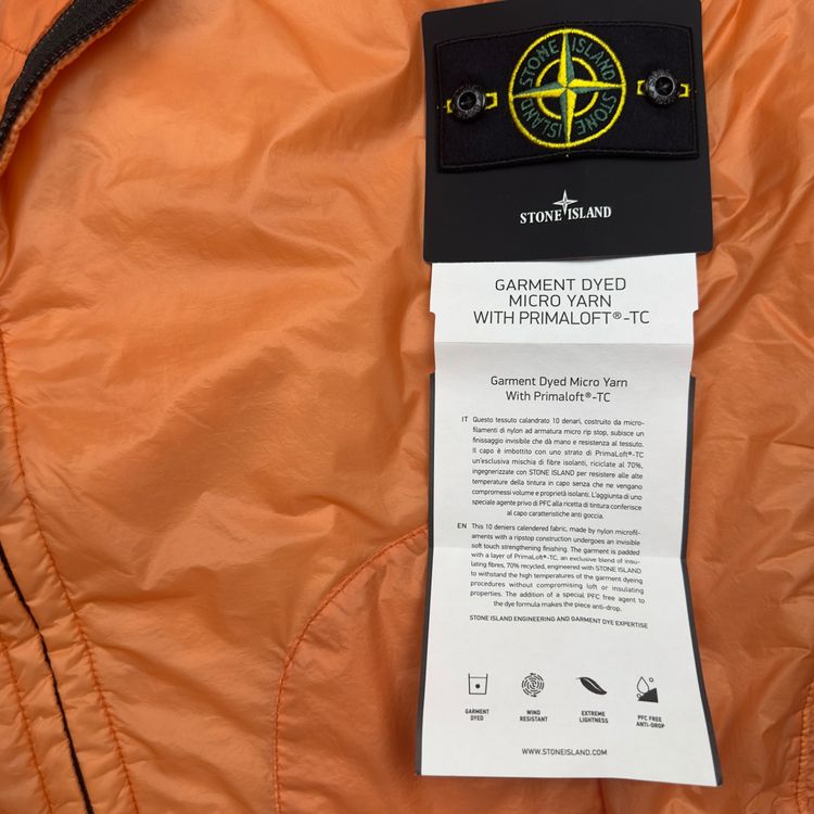 S/S 23 Stone Island Micro Yarn Primaloft Jacket - Orange imagen 7