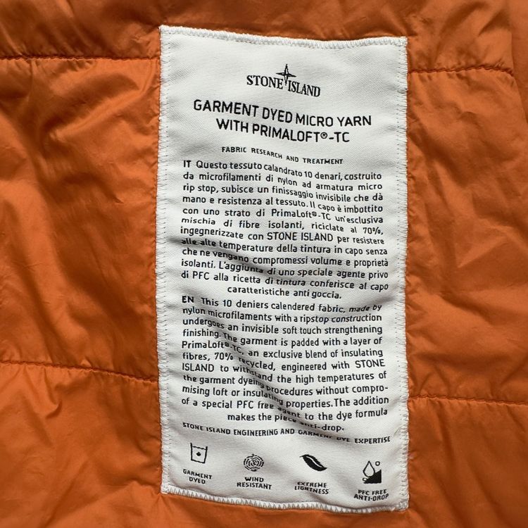 S/S 23 Stone Island Micro Yarn Primaloft Jacket - Orange imagen 8