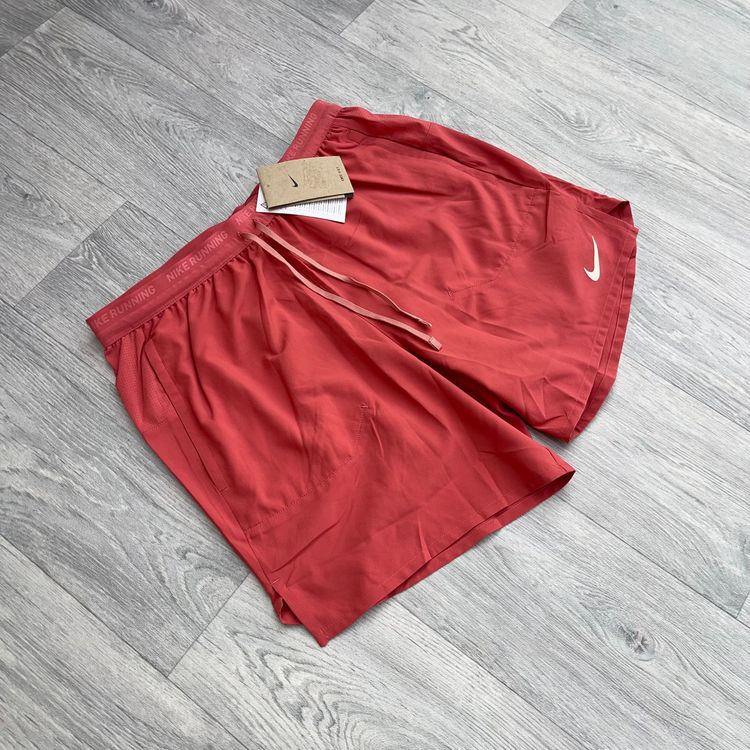 Nike Dri Fit Flex Stride Brief Lined 7” Training Run Shorts - Adobe Red [DM4759-655]