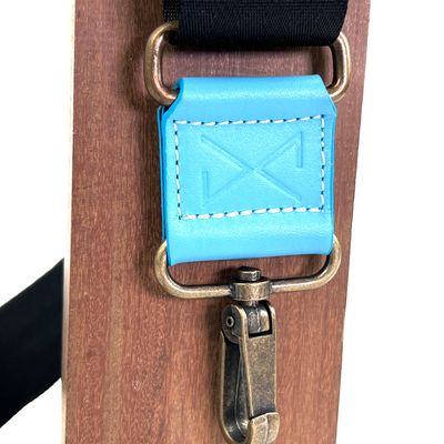 Bandolera regulable lujada Azul Acqua 4