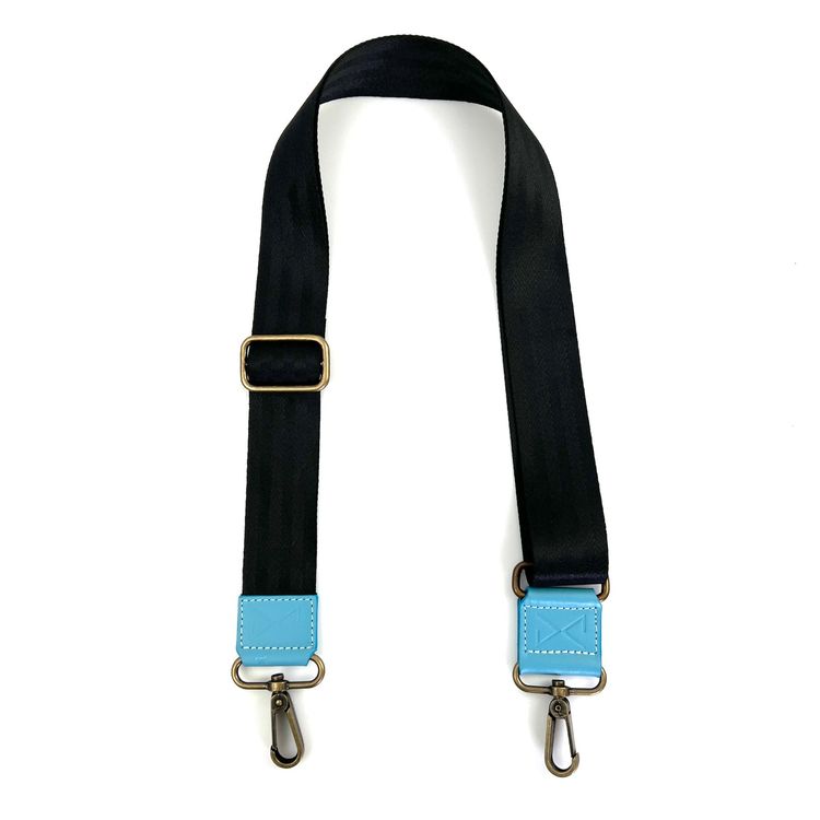 Bandolera regulable lujada Azul Acqua