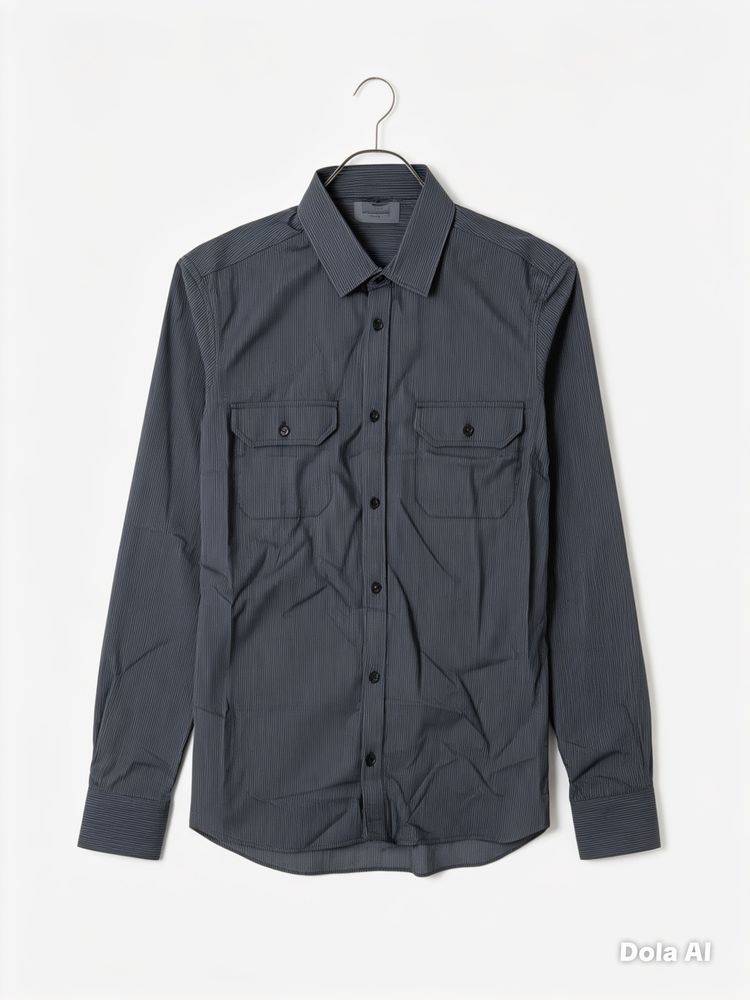 Other Dark Grey Long Sleeve Button-Up Shirt product image