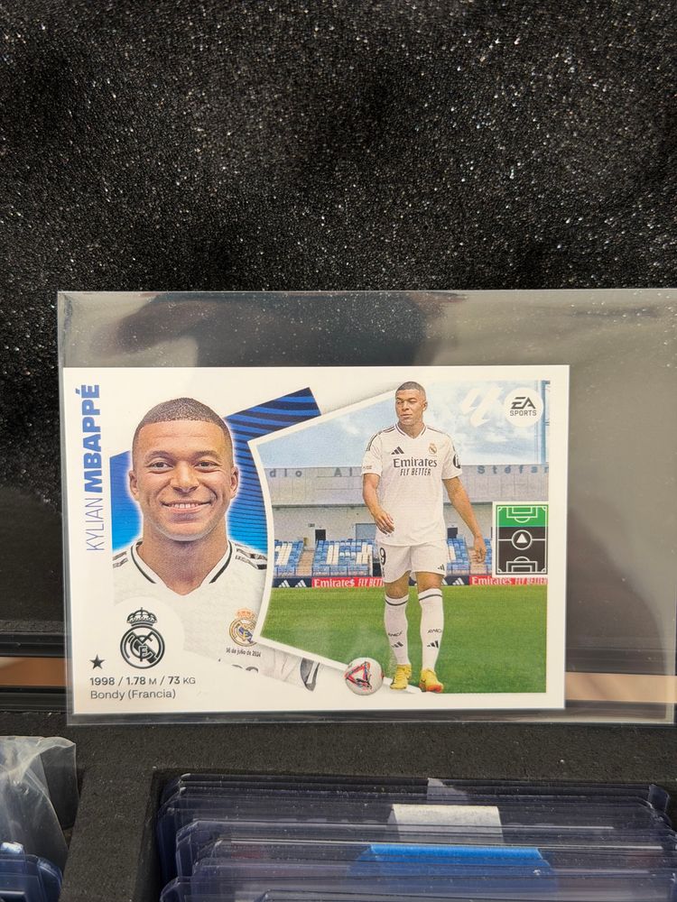 Kylian Mbappé Primer cromo Real Madrid Liga Este