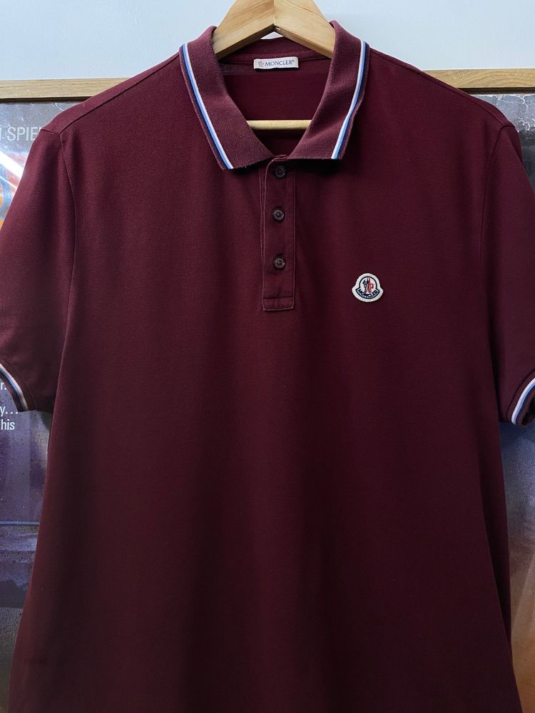 SS2019 Moncler Contrast Trim Tricolour Polo Shirt obraz 5