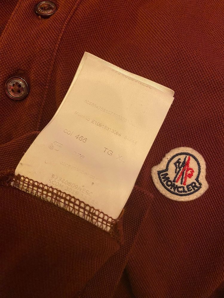 SS2019 Moncler Contrast Trim Tricolour Polo Shirt obraz 4
