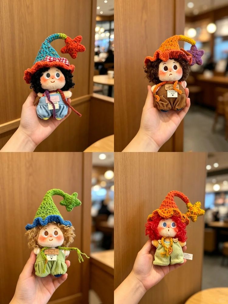 Handmade Crochet Dolls With Colorful Hats