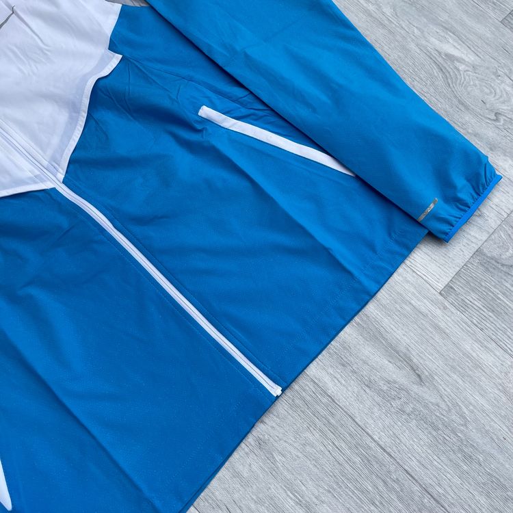 Nike Miler Impossibly Light Windrunner Repel Zip Windbreaker Running Jacket - White/Wolf Grey/Blue Hero [HV6521-101] image 3