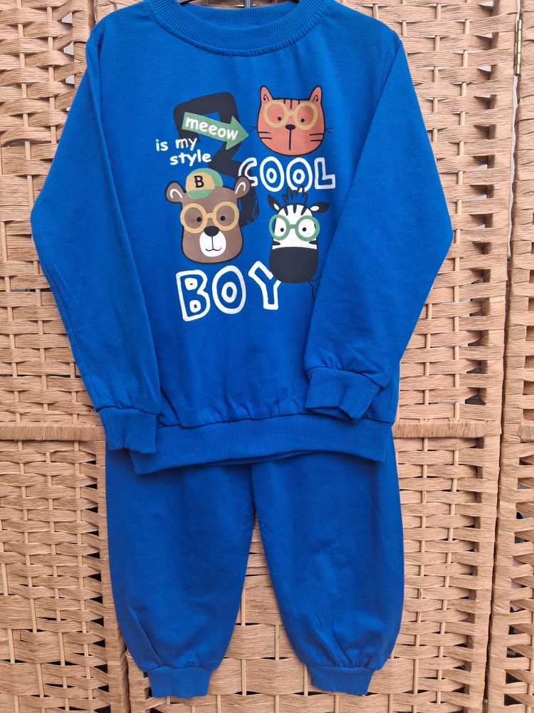 Blue Kids Sweatshirt And Pants Set image 1