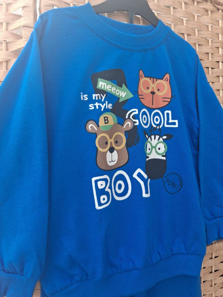 Immagine di Blue Kids Sweatshirt And Pants Set 7