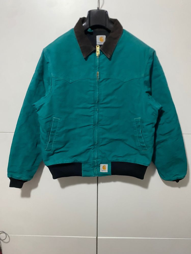 Carhartt USA Santafe Jacket, size M, light blue with patch, used, in good condition, minor signs of wear, see photos.