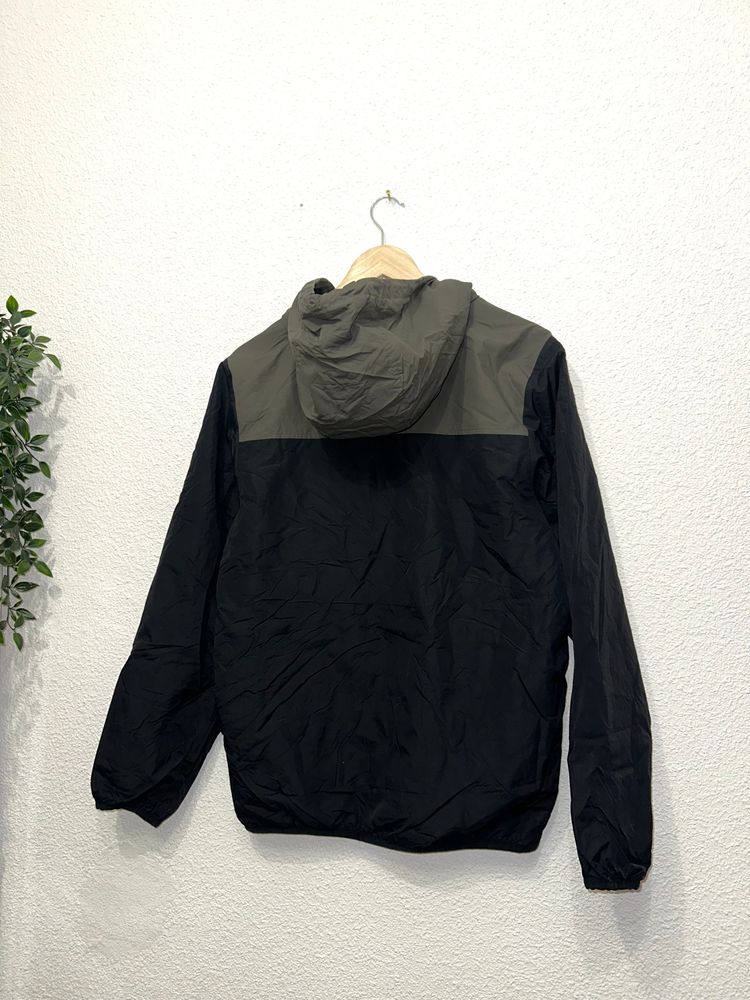 Black And Olive Green Hooded Jacket imagen 7