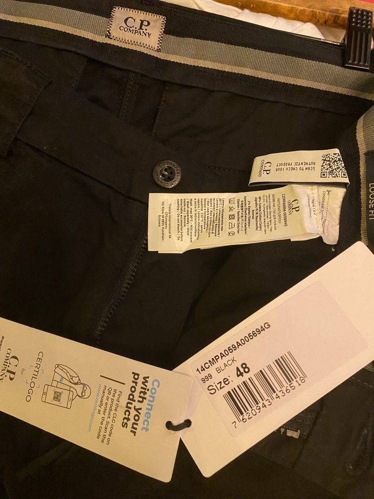 SS2023 C.P. Company Stretch Sateen Loose Fit Lensed Cargo Trousers image 3