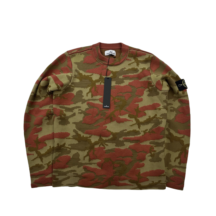 Mat's Island Stone Island 2022 Heritage Camo Crewneck Wool Knit Jumper - Small product image
