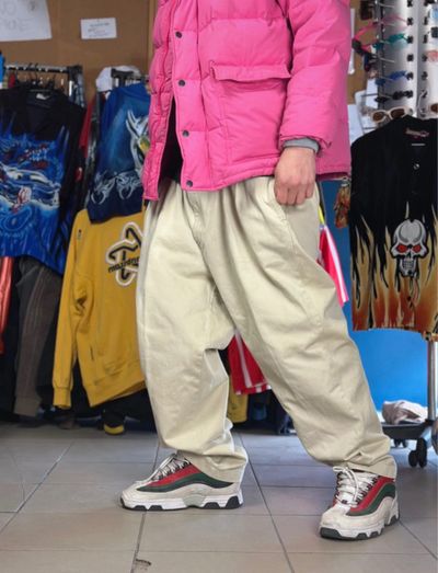 Beige Baggy Pants