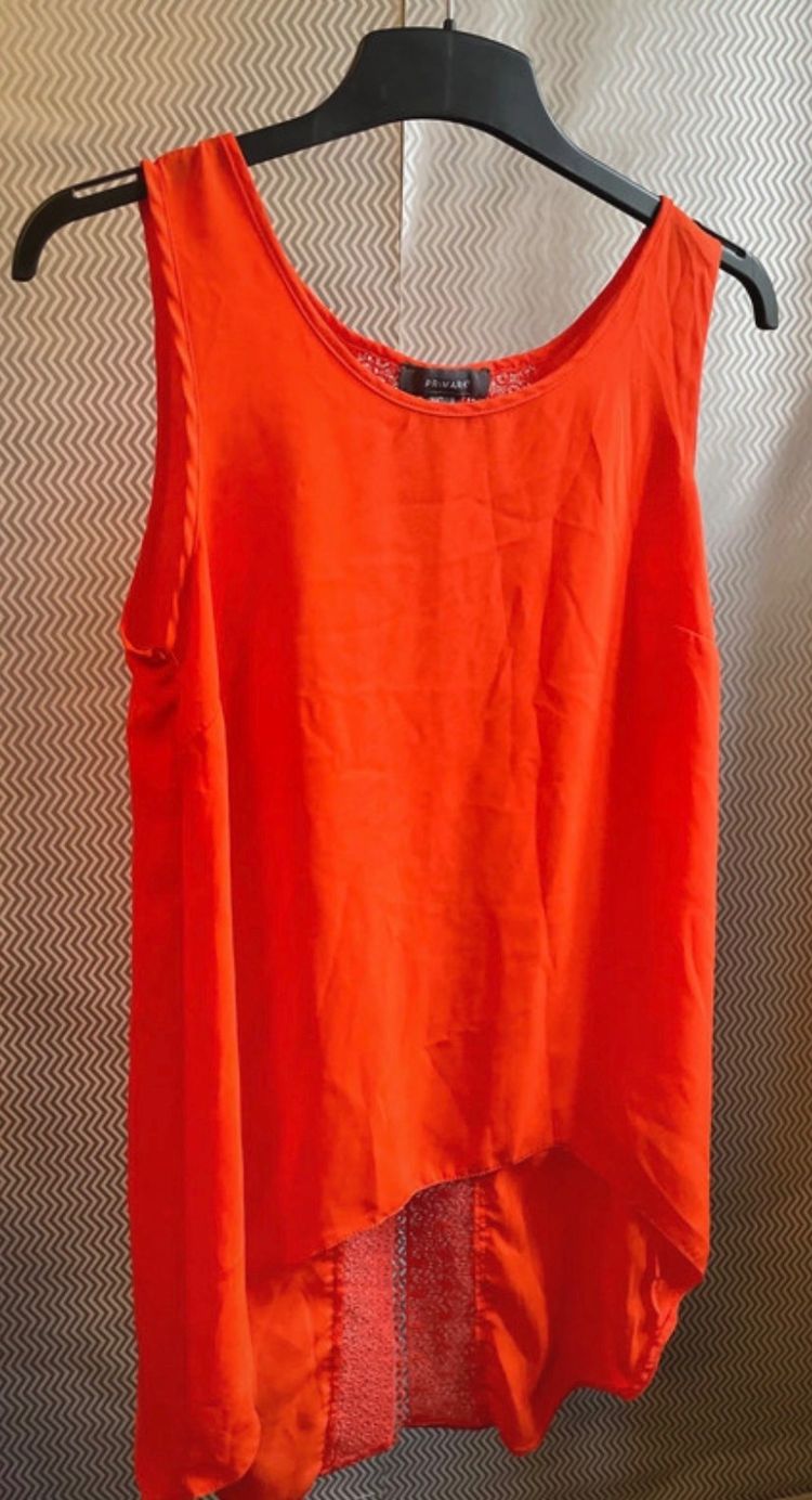 Orange Sleeveless Top